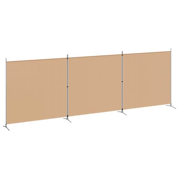 vidaXL 4-paneelne ruumijagaja Beež 525 x 180 cm kangas