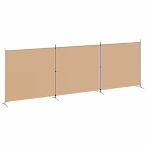 4-panelový pokojový paravan Béžová 525 x 180 cm Textil - obrázek 2