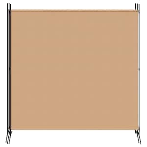4-panelový pokojový paravan Béžová 698 x 180 cm Textil - obrázek 5