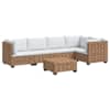 vidaXL 6 tk Rattanist lounge komplekt padjadega GENDT Looduslik rattan