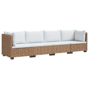 vidaXL 4 tk Rattanist lounge komplekt padjadega GENDT Looduslik rattan