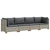 vidaXL 4 tk Rattanist lounge komplekt padjadega GENDT Looduslik rattan