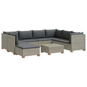vidaXL 9 tk Rattani lounge komplekt padjadega GENDT Looduslik rattan