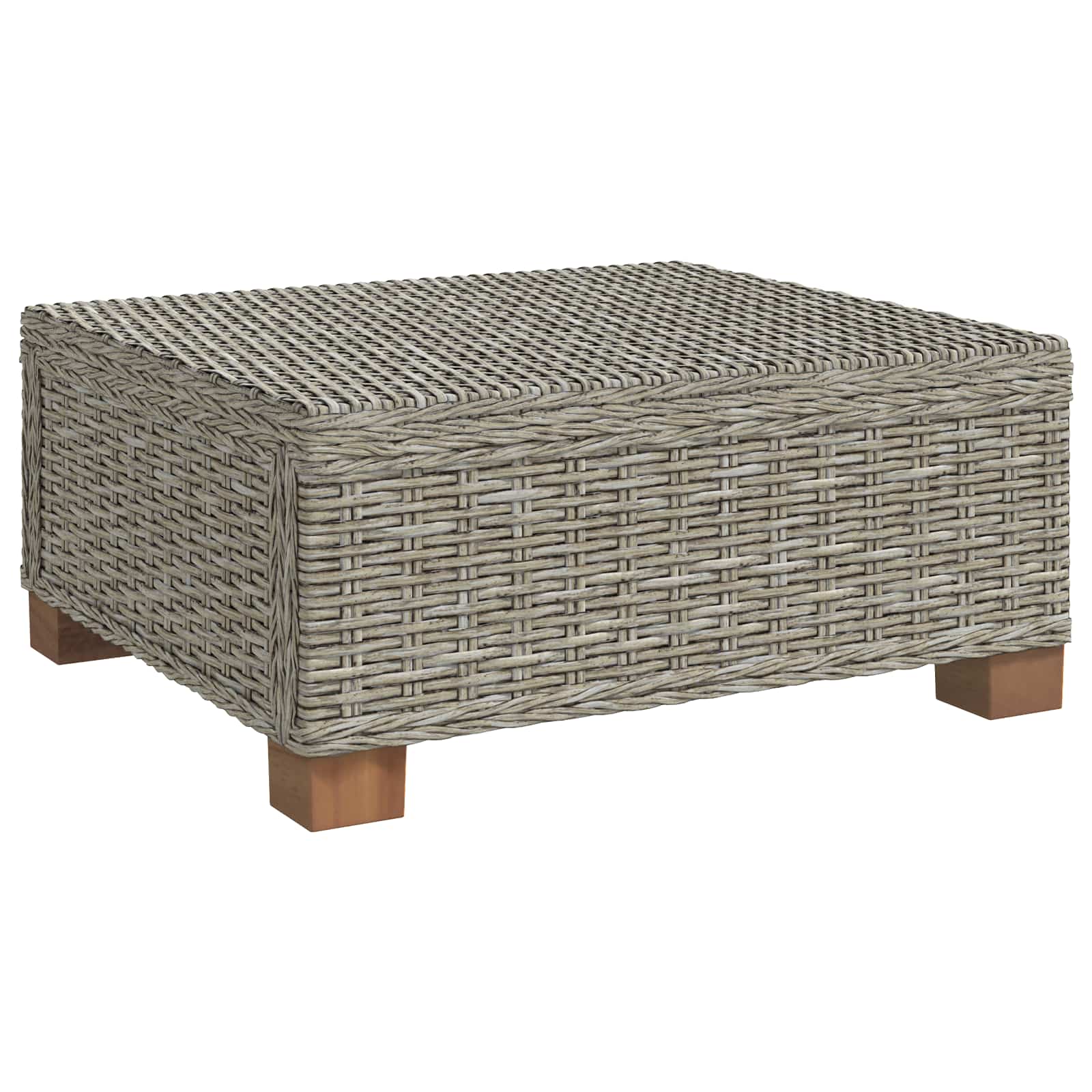 vidaXL 9 Stk. Rattan Lounge Set mit Kissen GENDT Naturrattan Kubu Grau – Bild 8