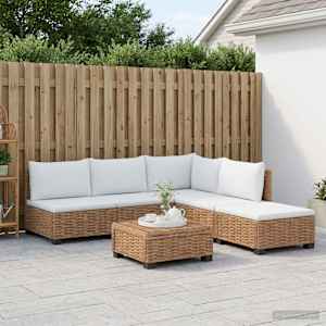 6 ks Ratanová lounge souprava s polštáři GENDT Přírodní ratan - obrázek 3