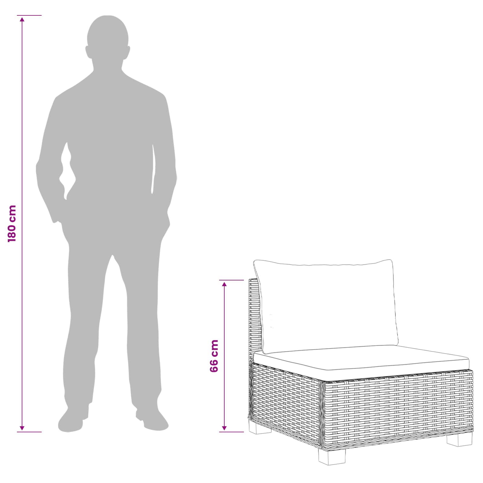 4 kos Ratan lounge set s blazinami GENDT Naravni rattan