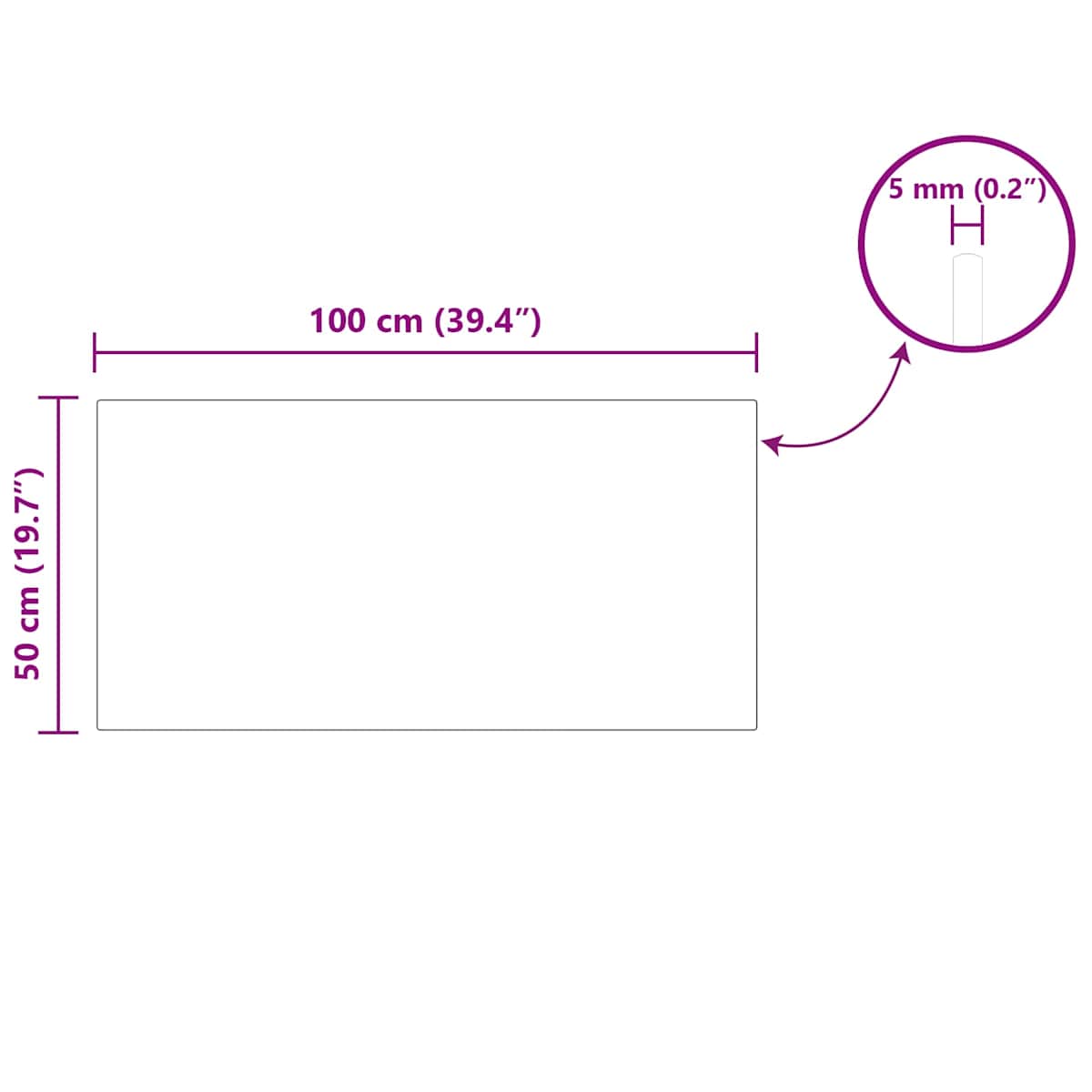 Bordplade 4 stk. Sort Glas - Billede 6