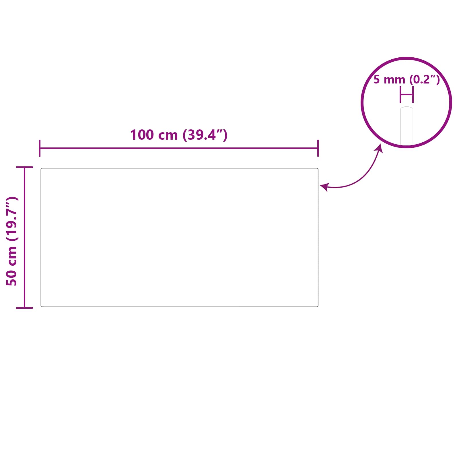 Nepremična površina 4 pcs Črna Steklo - slika 4