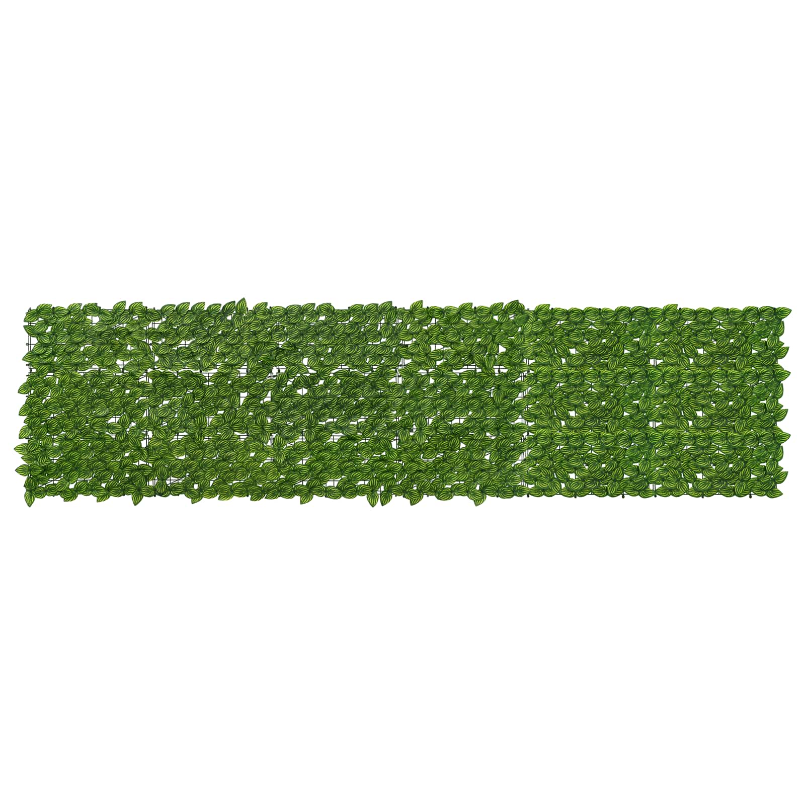 vidaXL Ecran de balcon cu frunze Verde și galben 300 x 75 cm