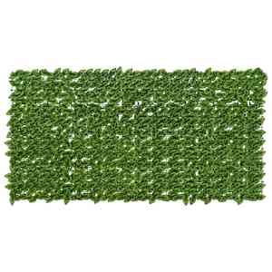 Ograja za balkon z listi Zelena in Rumena 200 x 100 cm