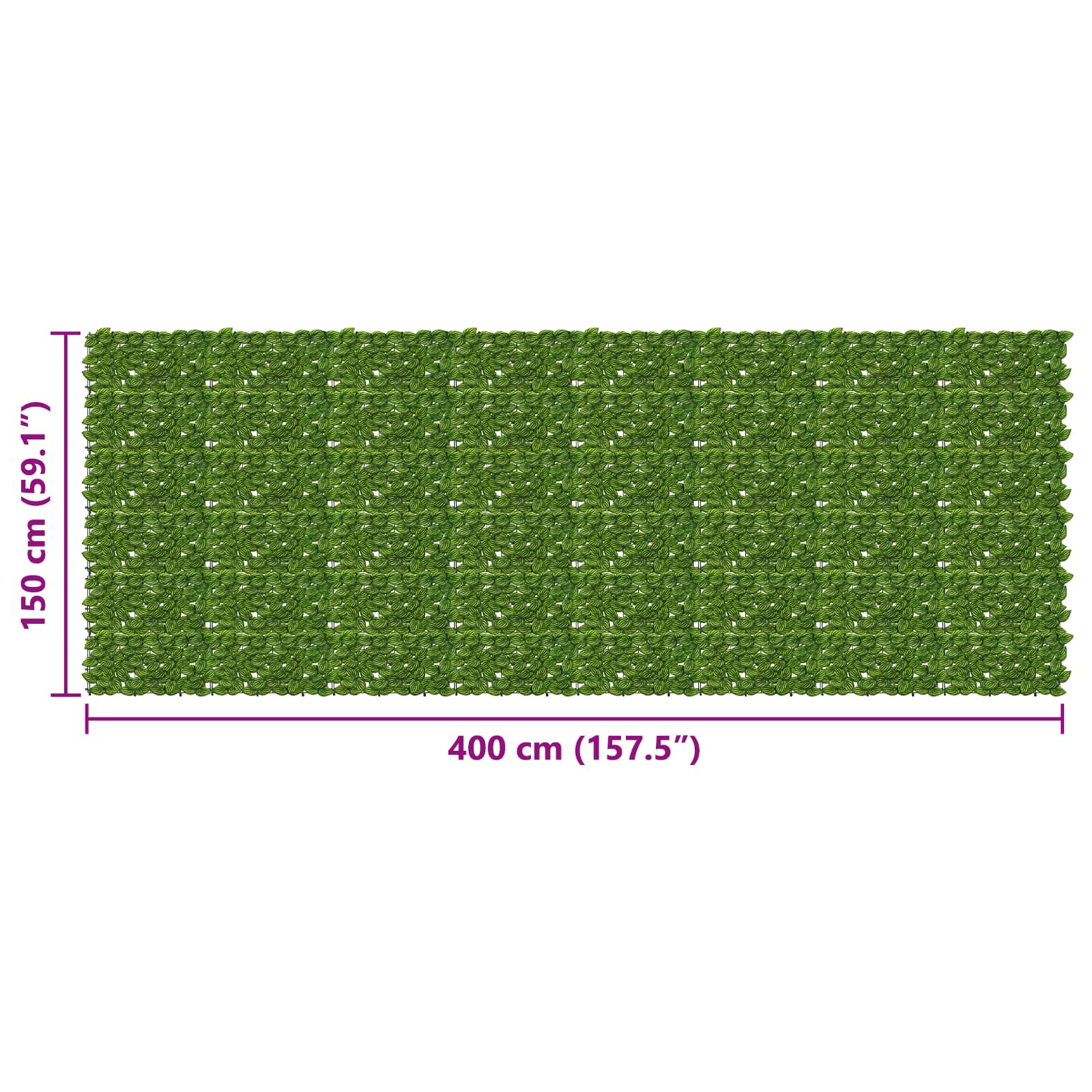Balkonscherm met bladeren Groen en Geel 400 x 150 cm image 5