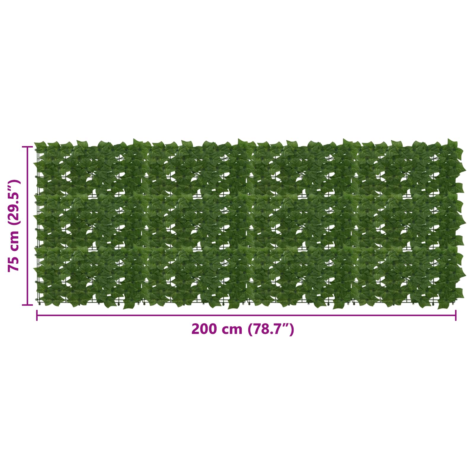Balkonscherm met bladeren Groen 200 x 75 cm image 5