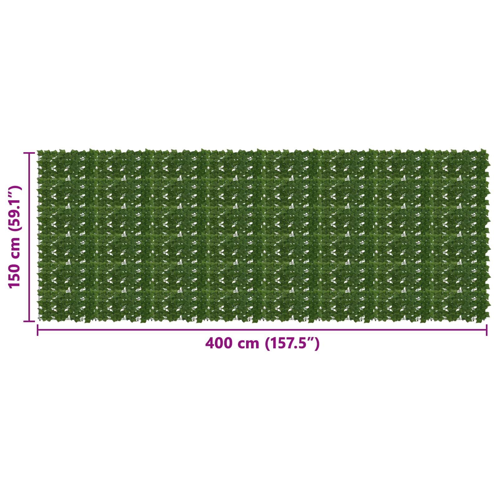 Balkonscherm met bladeren Groen 400 x 150 cm image 5