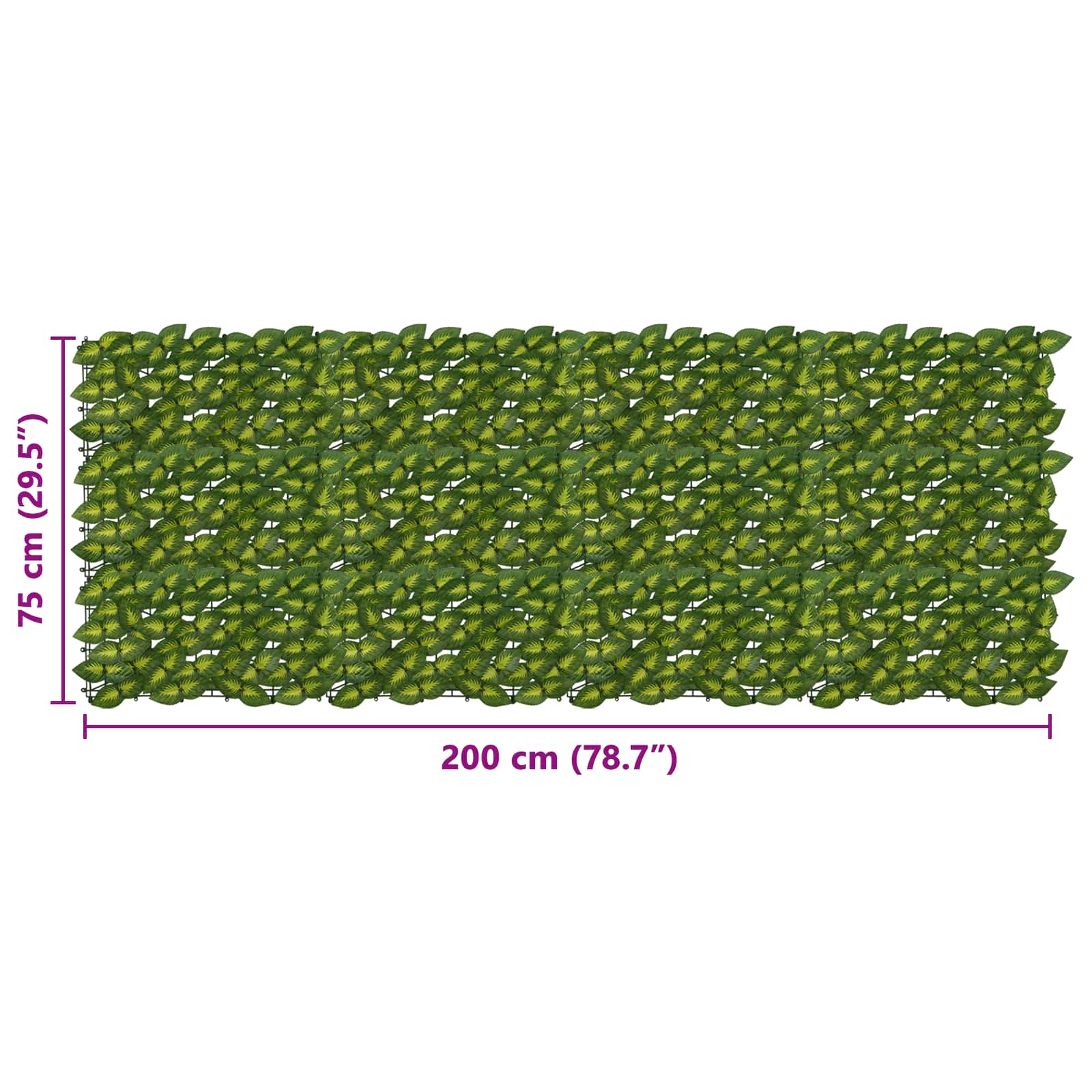 Balkonscherm met bladeren Groen en Geel 200 x 75 cm image 5