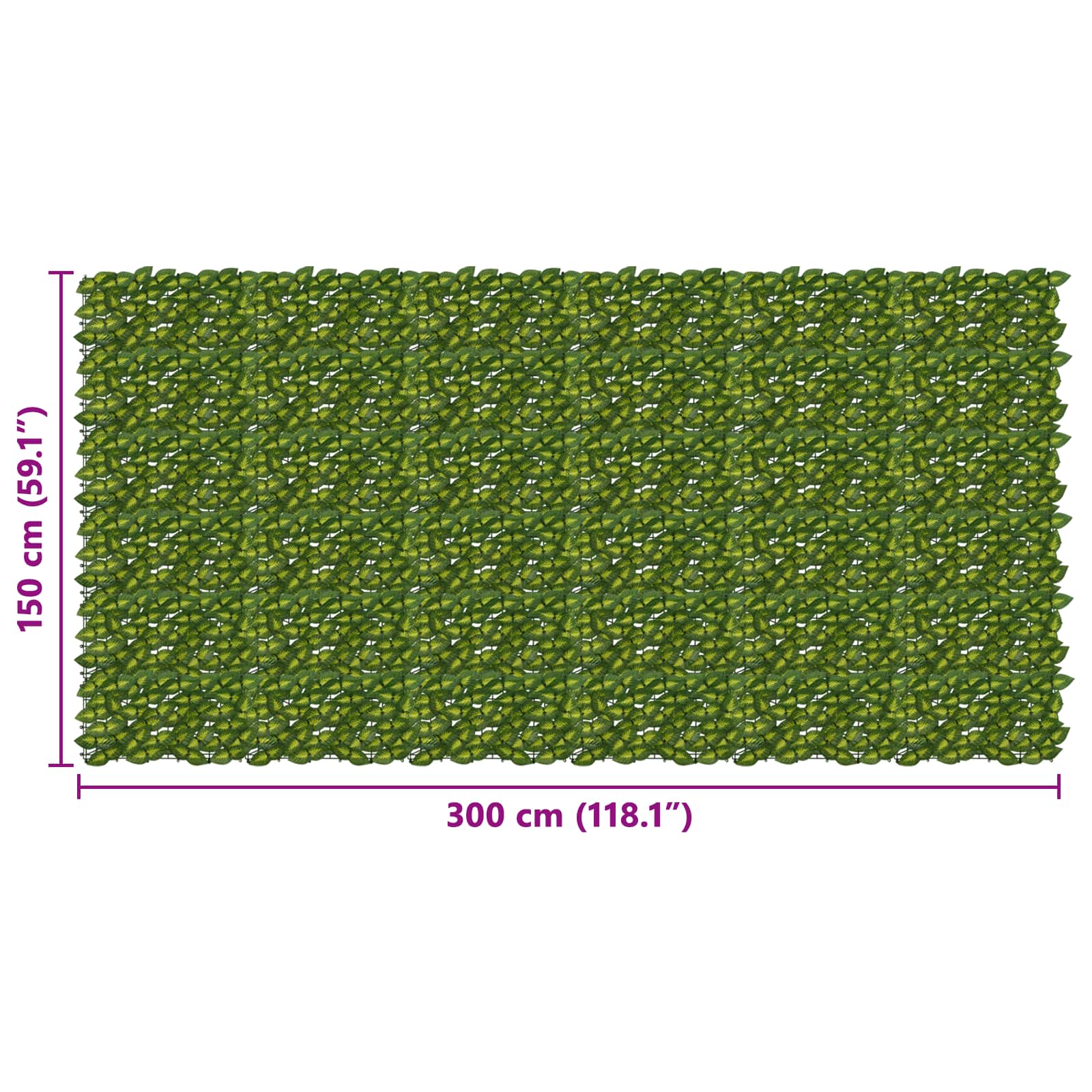 Balkonscherm met bladeren Groen en Geel 300 x 150 cm image 5