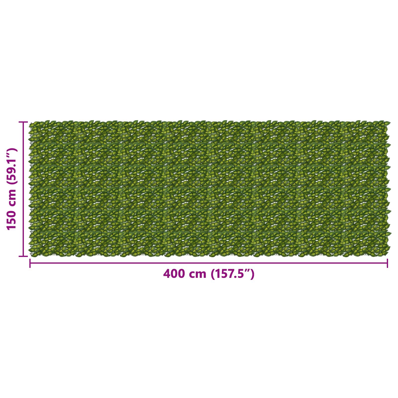 Balkonscherm met bladeren Groen en Geel 400 x 150 cm image 5