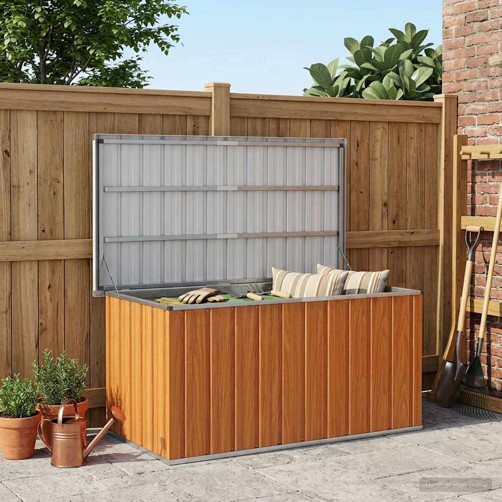 vidaXL Cutie de depozitare exterioară lemn 129 x 67 x 65 cm