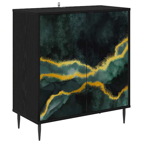 vidaXL K&otilde;ide WIJHE Must tamm 69 x 33 x 76 cm Tehispuit