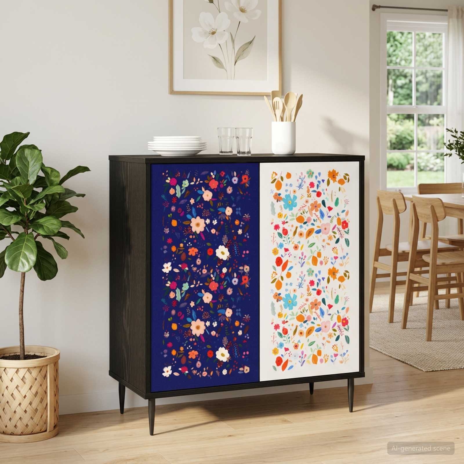 vidaXL Sivupöytä MAINZ Musta tammi 69 x 33 x 76 cm Tekninen puu