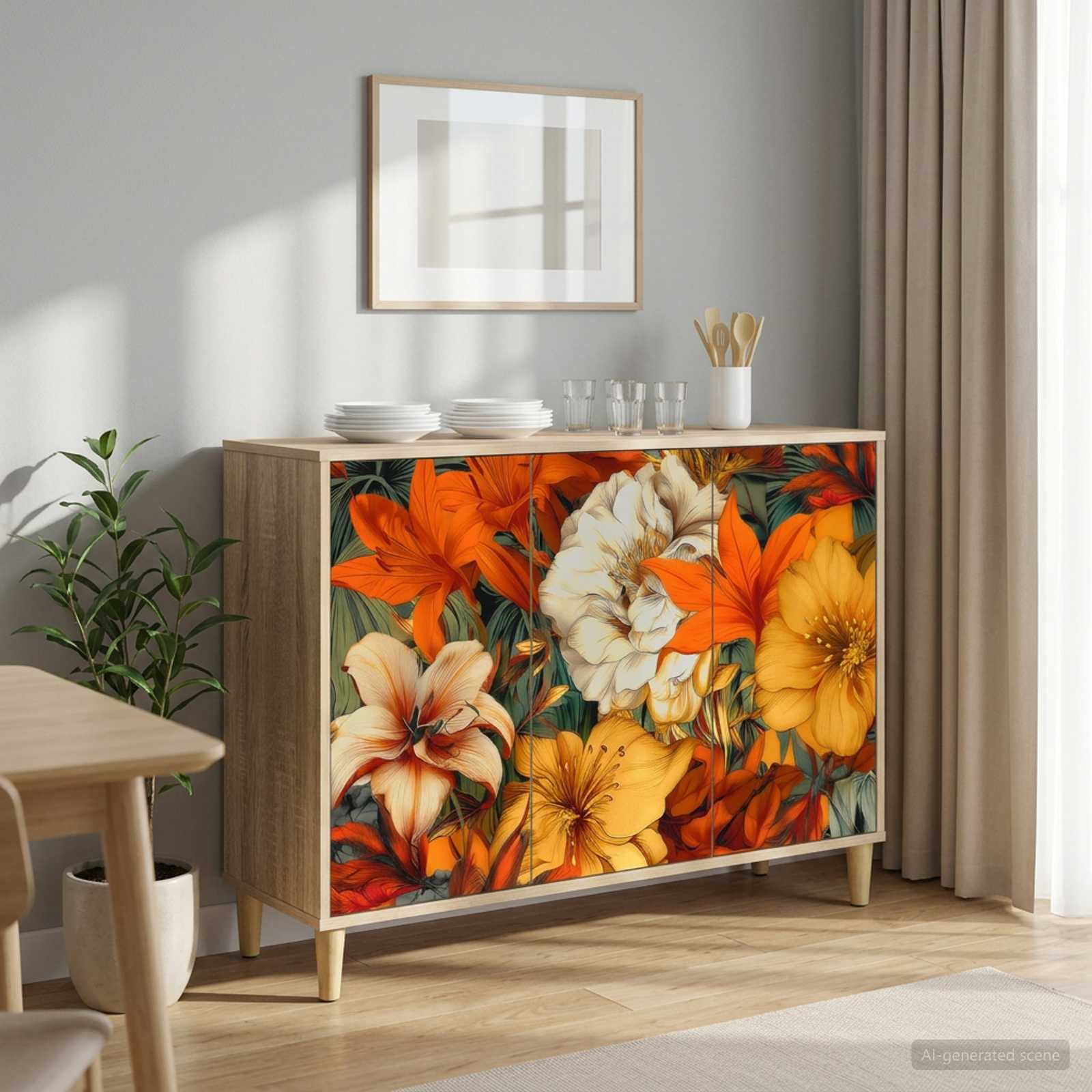 vidaXL Sivupöytä GENNEP Sonoma 102 x 33 x 75 cm Tekninen puu