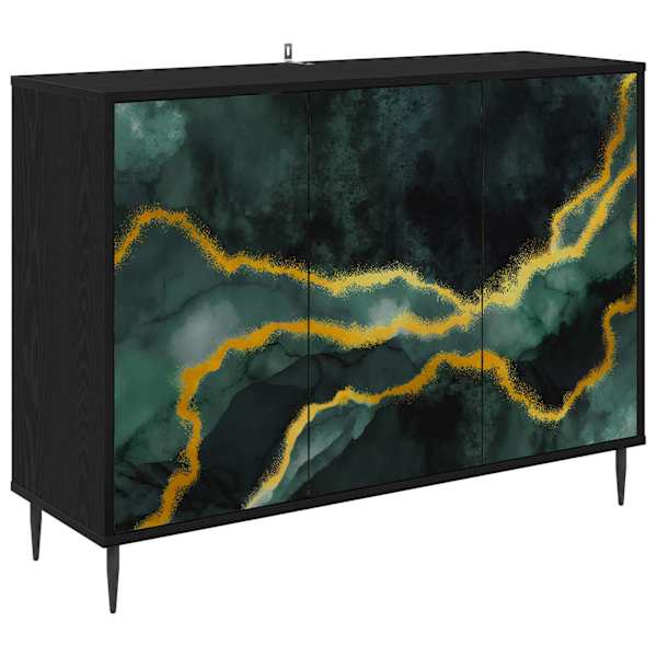 vidaXL K&otilde;ide WIJHE Must tamm 102 x 33 x 76 cm Tehispuit