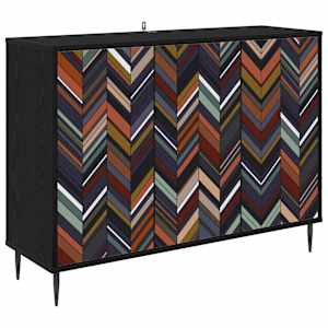 vidaXL K&otilde;ide OMMEN Must tamm 102 x 33 x 76 cm Tehispuit