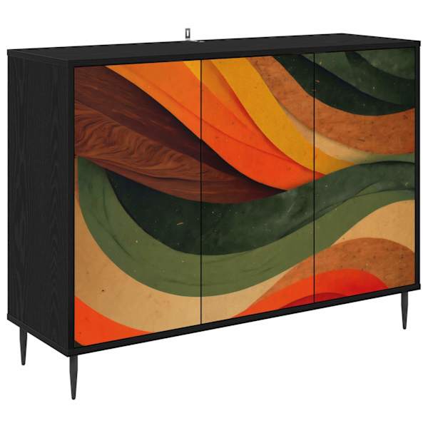 vidaXL K&otilde;ide BONN Must tamm 102 x 33 x 76 cm Tehispuit
