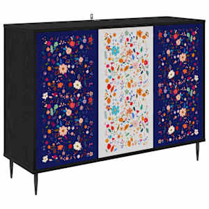 vidaXL K&otilde;ide MAINZ Must tamm 102 x 33 x 76 cm Tehispuit