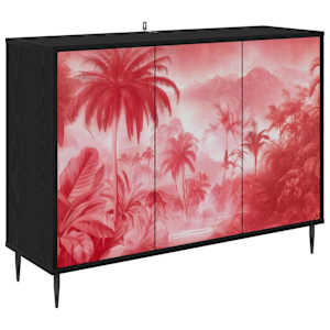 vidaXL K&otilde;ide AACHEN Must tamm 102 x 33 x 76 cm Tehispuit