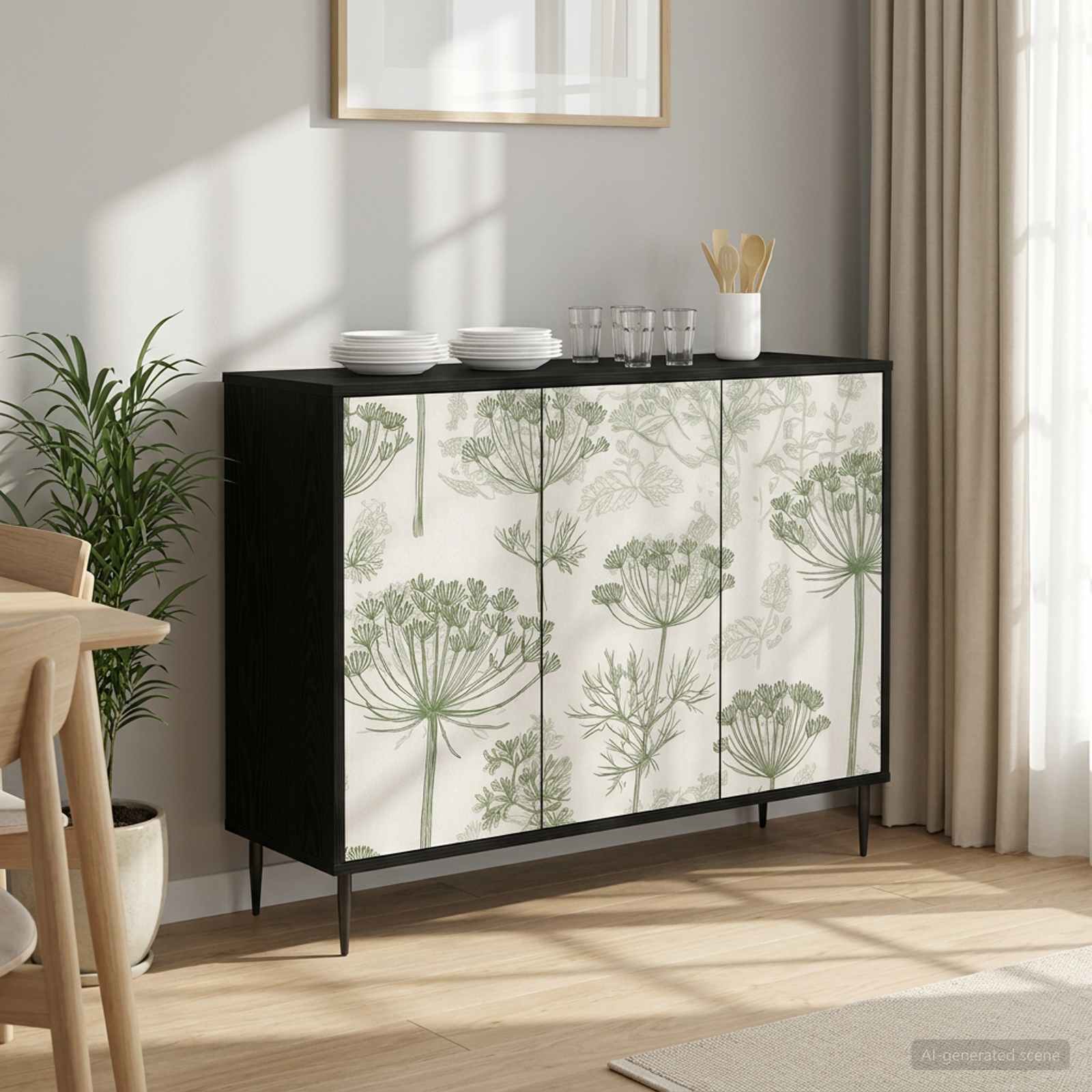 vidaXL Sivupöytä GOTHA Musta tammi 102 x 33 x 76 cm Tekninen puu