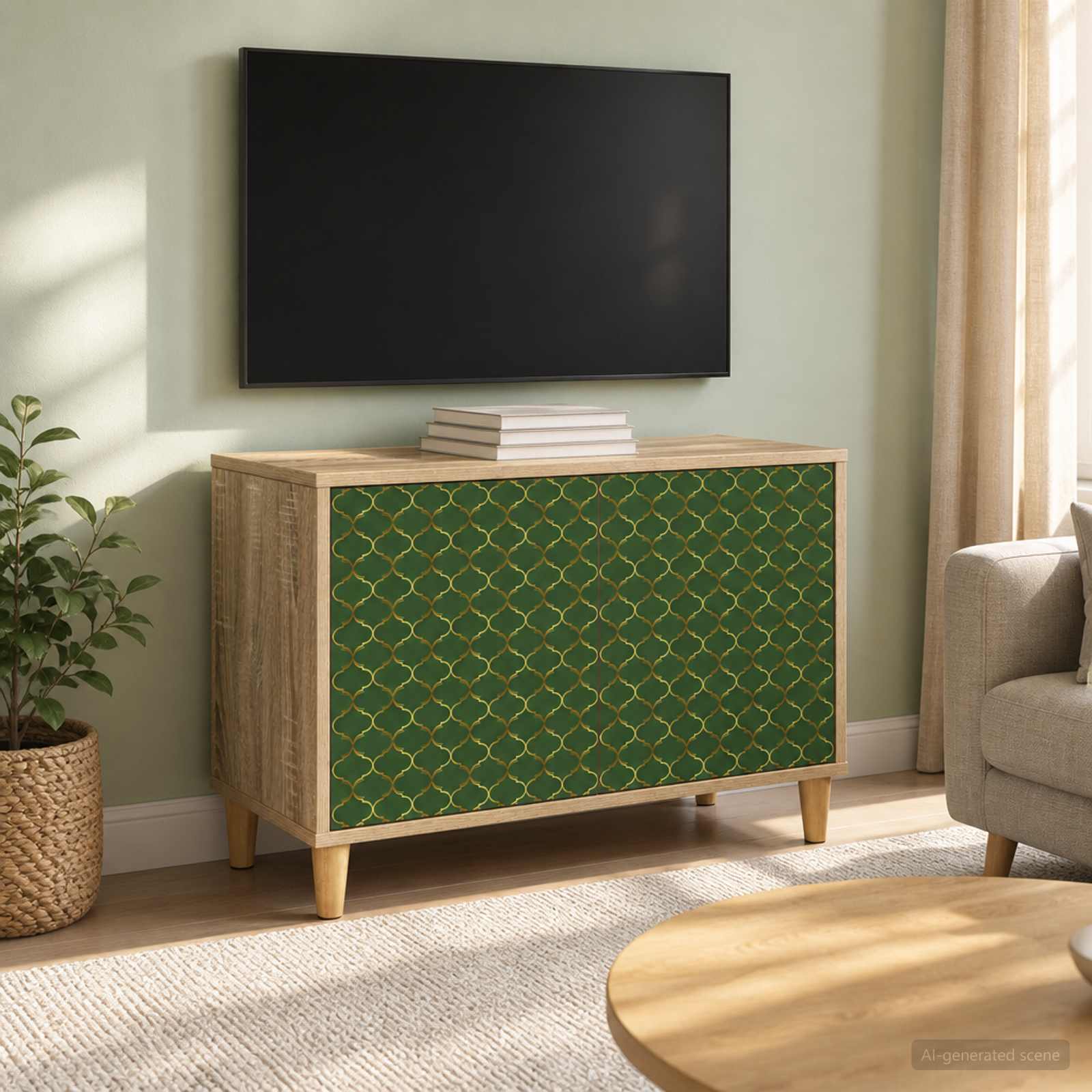 TV omarica GELEEN 69 x 33 x 50 cm Sonoma Inženirski les