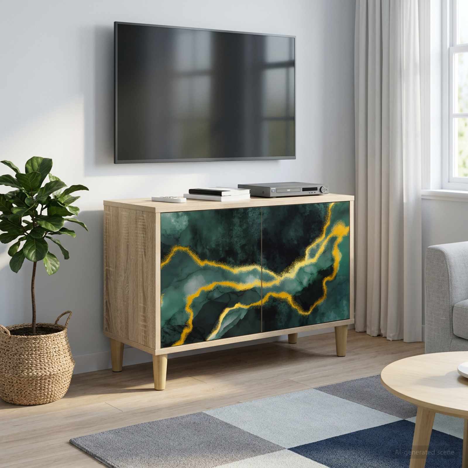 vidaXL TV-kaappi WIJHE 69 x 33 x 50 cm Sonoma Tekninen puu