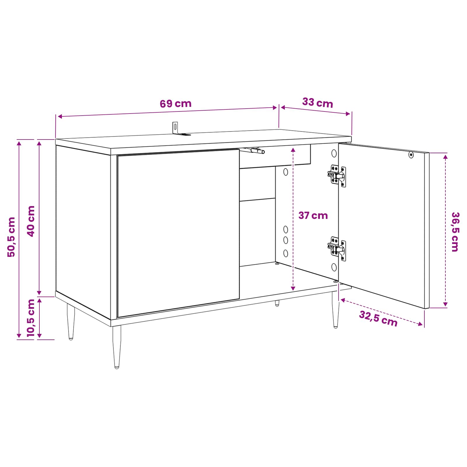TV Cabinet ESSEN size guide