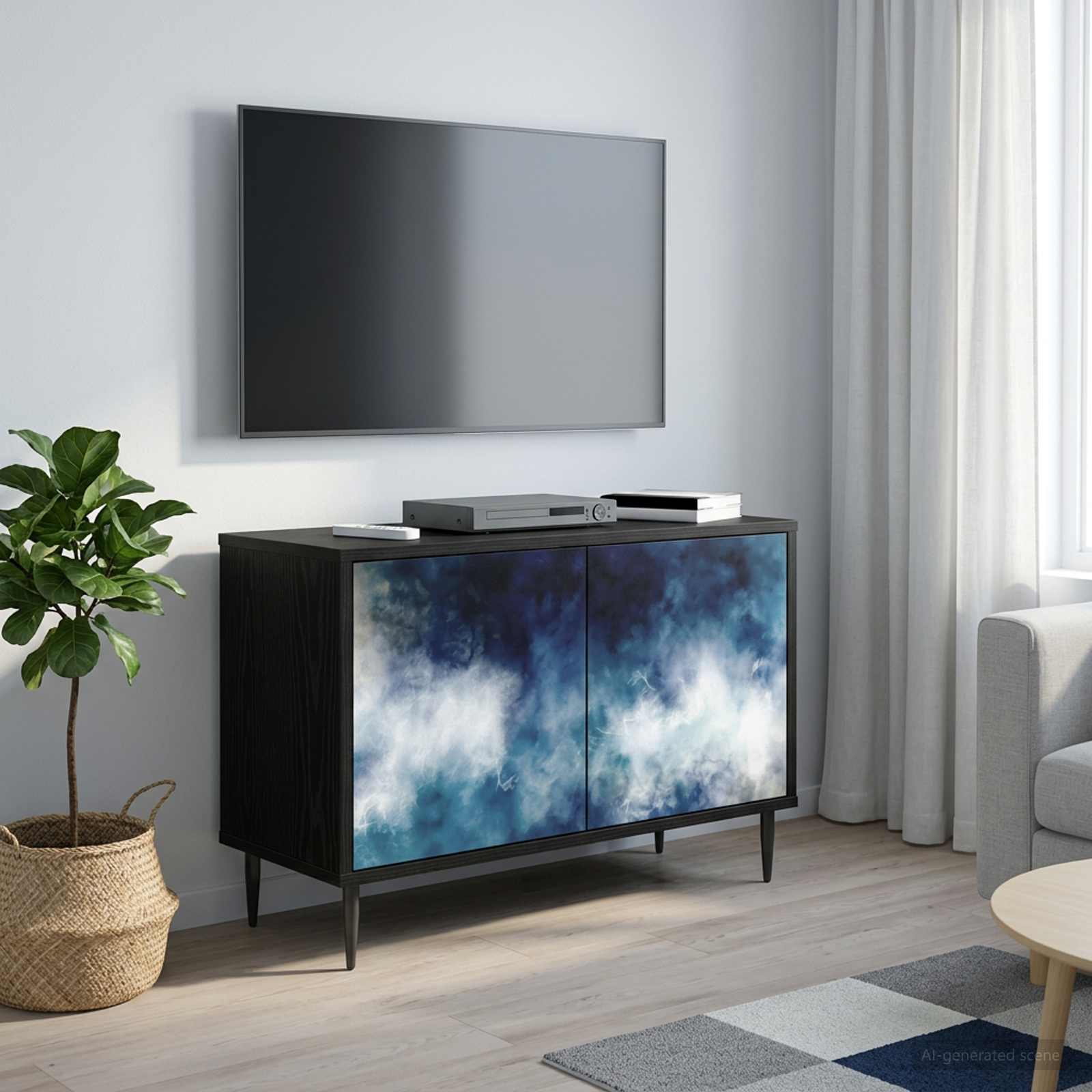 Ντουλάπι TV RAALTE 69 x 33 x 50,5 εκ. Μαύρη Δρυς