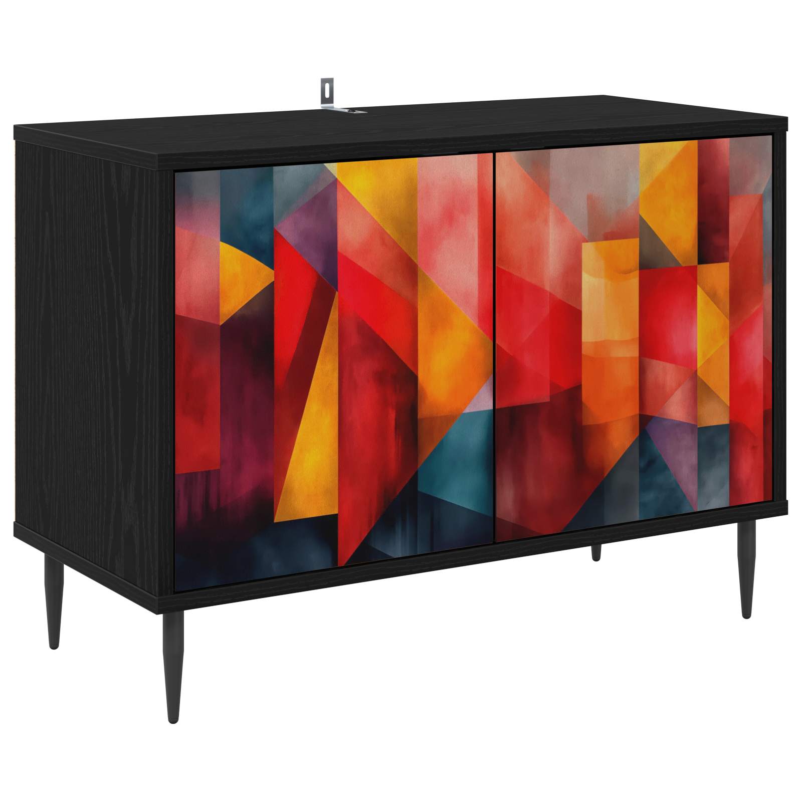 vidaXL TV-kaappi HEESCH 69 x 33 x 50,5 cm Musta tammi Tekninen puu