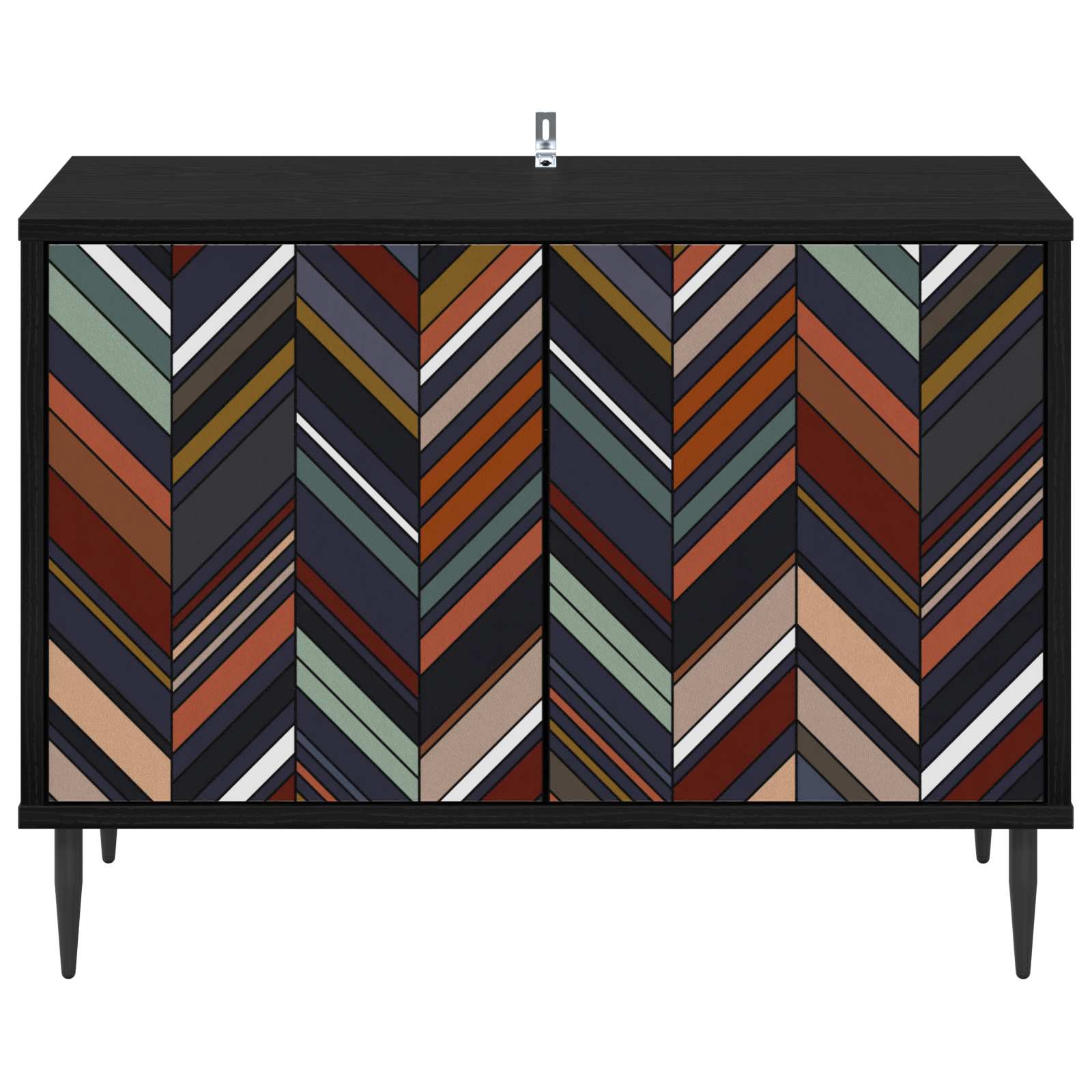 Ντουλάπι TV OMMEN 69 x 33 x 50,5 εκ. Μαύρη Δρυς - Image 3