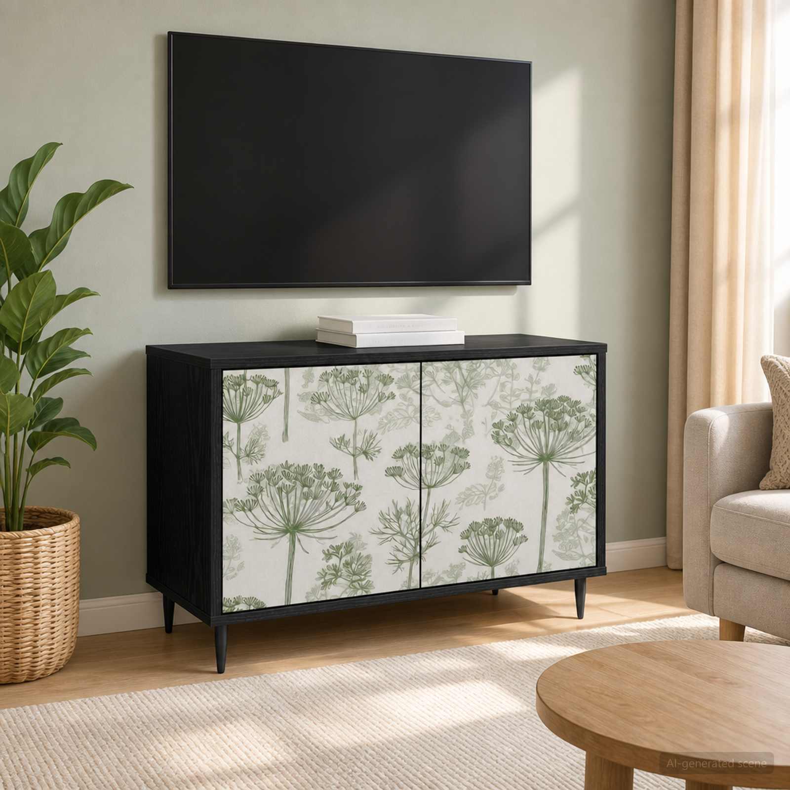 vidaXL TV-Schrank GOTHA 69 x 33 x 50,5 cm Schwarz Eichen-Optik