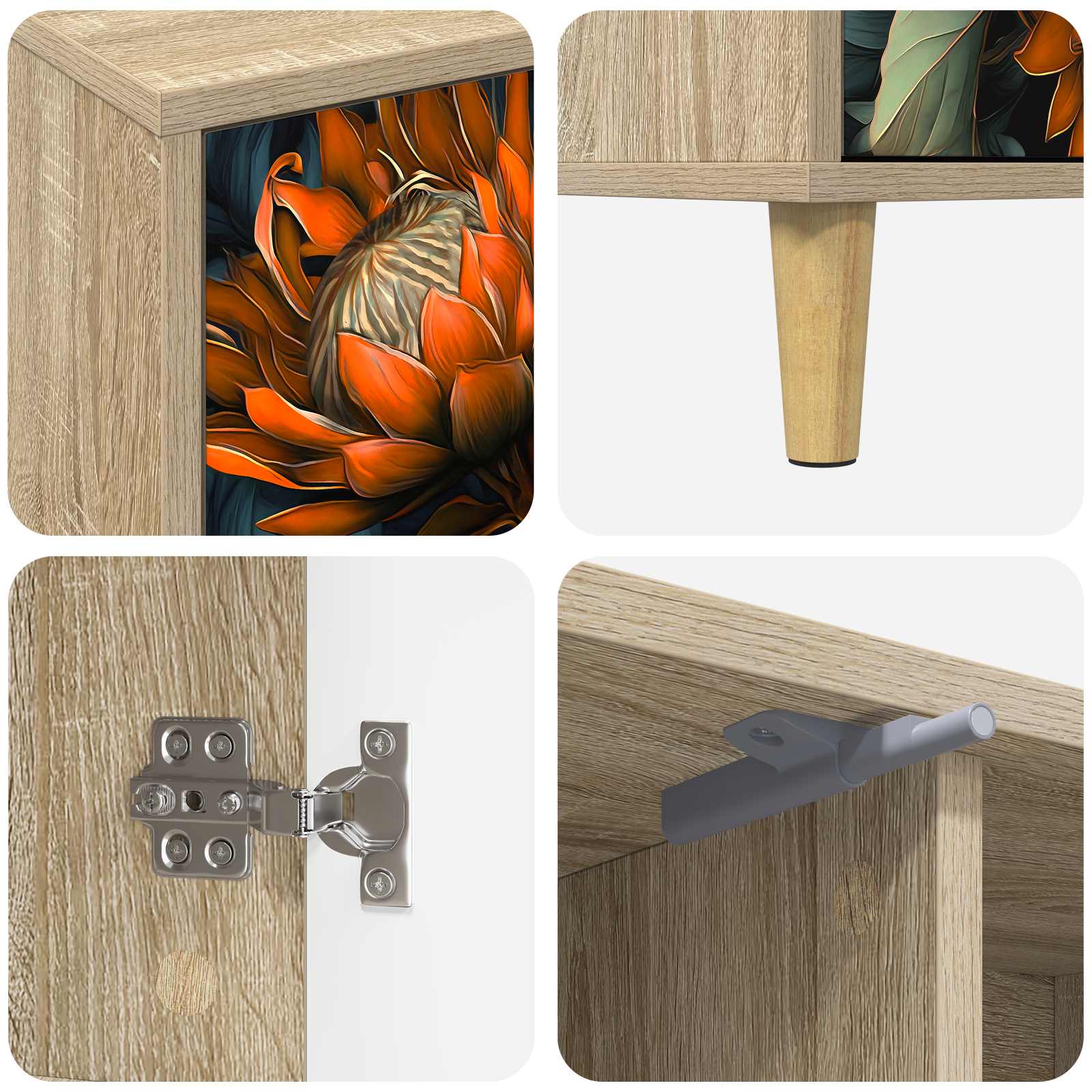 Ντουλάπι TV LOCHEM 102 x 33 x 50 εκ. Sonoma Επεξεργασμένο Ξύλο - Image 7