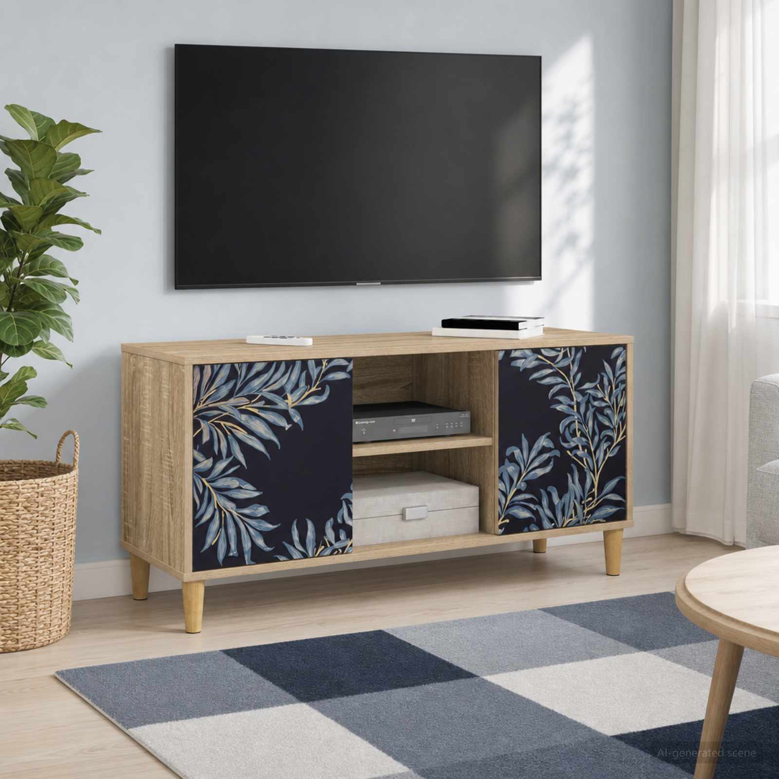 vidaXL TV-kaappi DOKKUM 102 x 33 x 50 cm Sonoma Tekninen puu