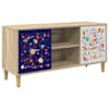 vidaXL Telerikapp MAINZ 102 x 33 x 50 cm Sonoma Tehispuit