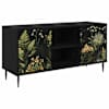 vidaXL Telerikapp RHENEN 102 x 33 x 51 cm Must tamm Tehispuit