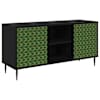 vidaXL Telerikapp GELEEN 102 x 33 x 51 cm Must tamm Tehispuit