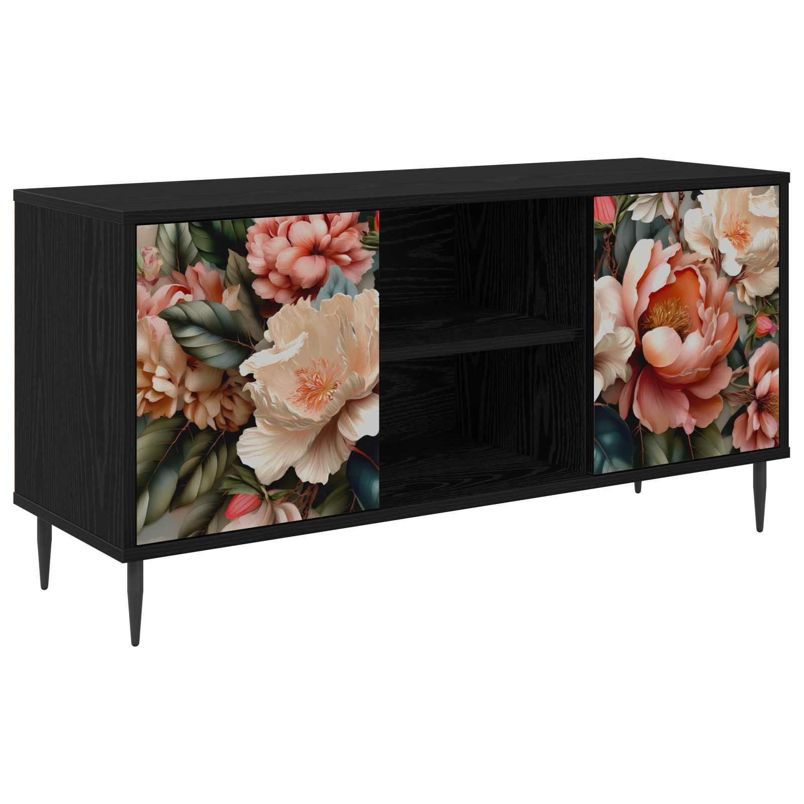 Ντουλάπι TV BORNE 102 x 33 x 51 εκ Μαύρη Δρυς