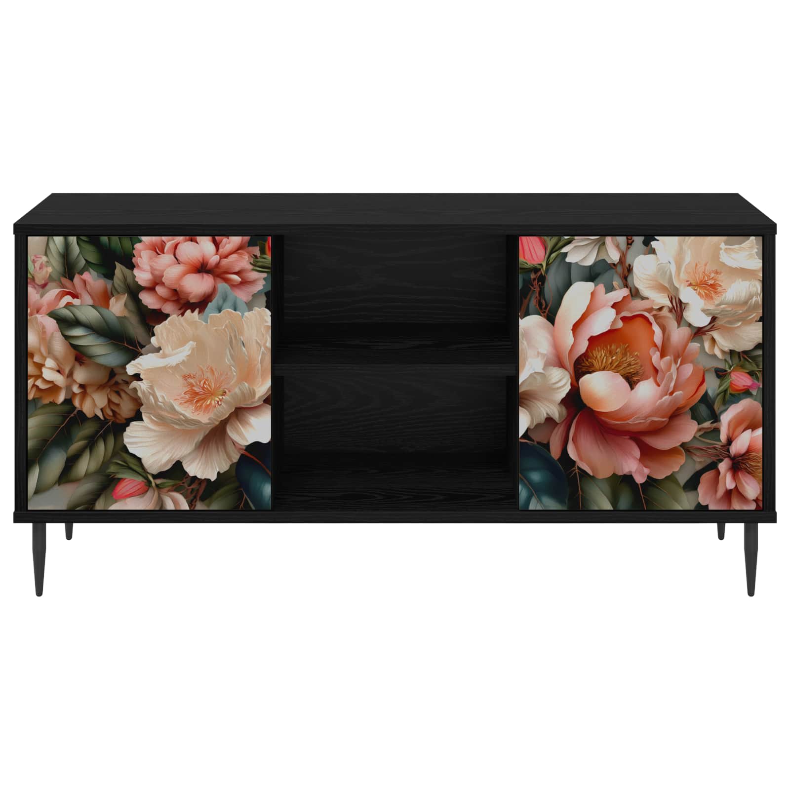 Ντουλάπι TV BORNE 102 x 33 x 51 εκ Μαύρη Δρυς - Image 3