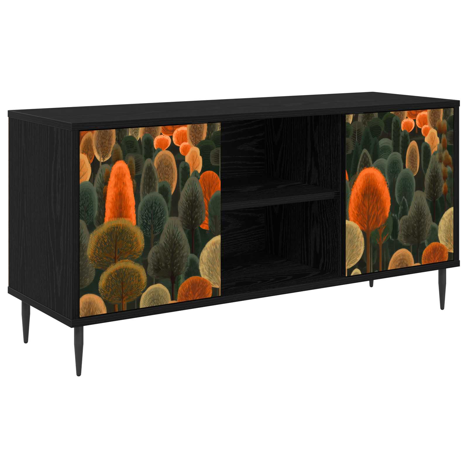 Ντουλάπι TV ZAANDAM 102 x 33 x 51 εκ Μαύρη Δρυς