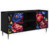 vidaXL Telerikapp KIEL 102 x 33 x 51 cm Must tamm Tehispuit