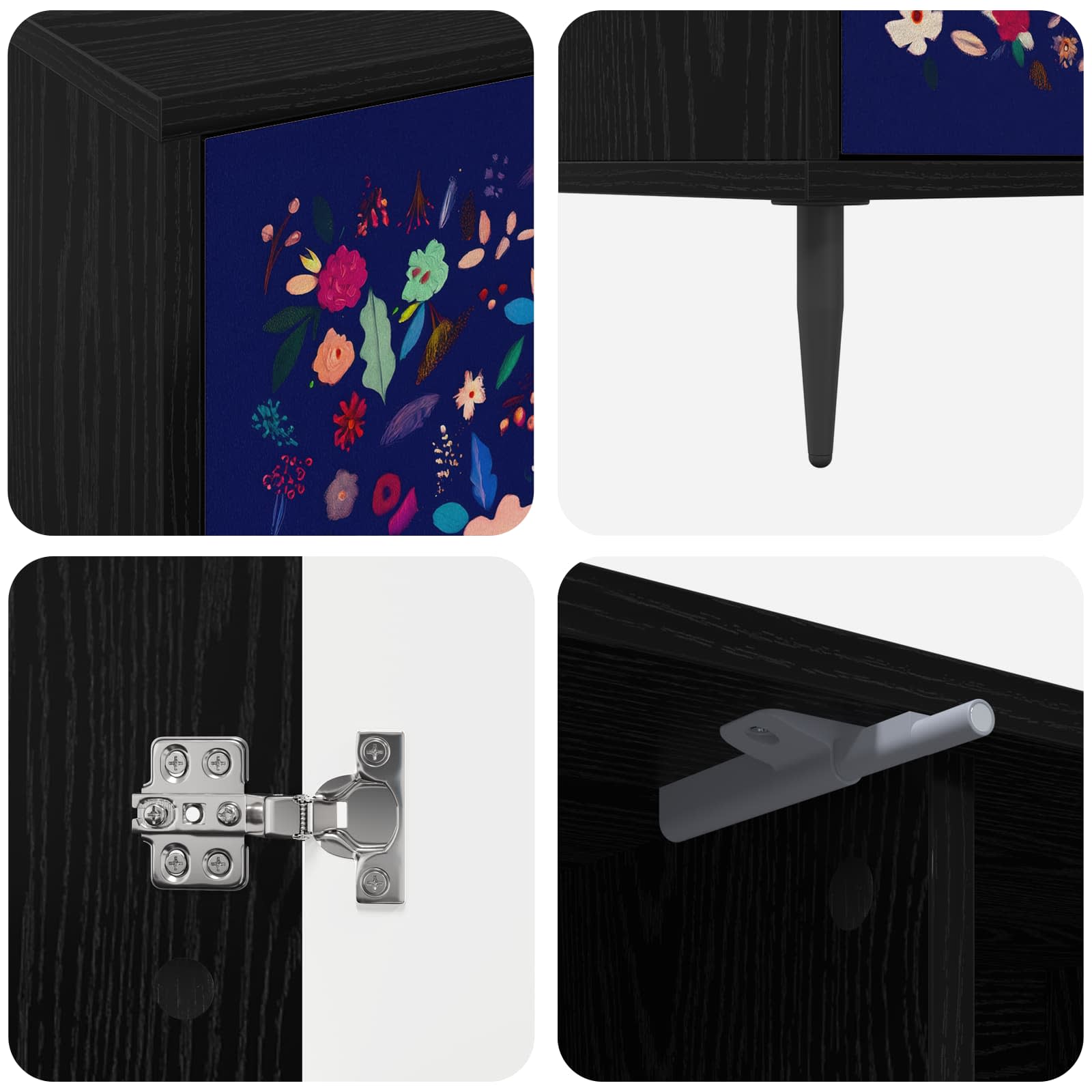 Ντουλάπι TV MAINZ 102 x 33 x 51 εκ Μαύρη Δρυς - Image 5