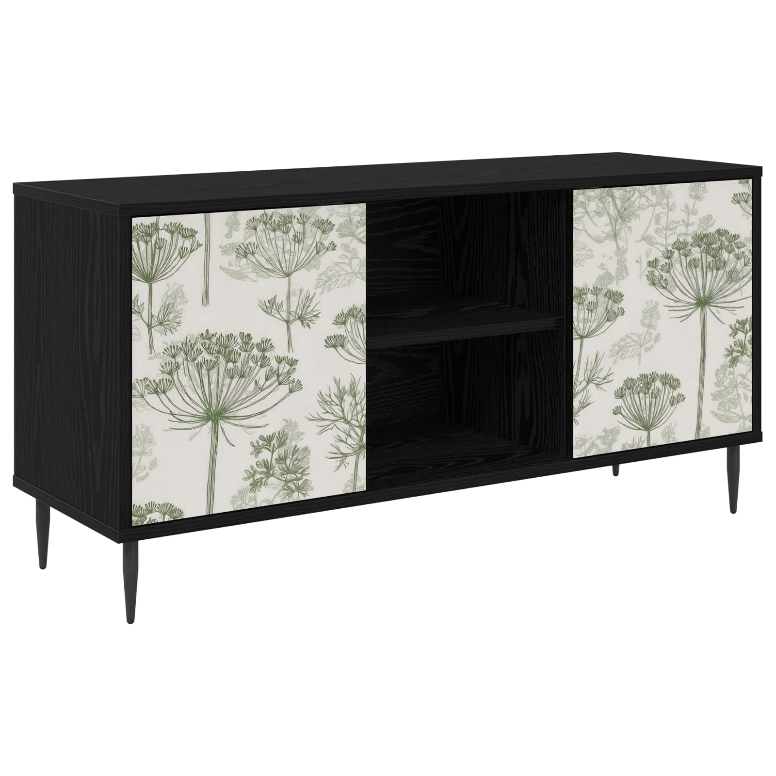vidaXL TV-Schrank GOTHA 102 x 33 x 51 cm Schwarz Eichen-Optik