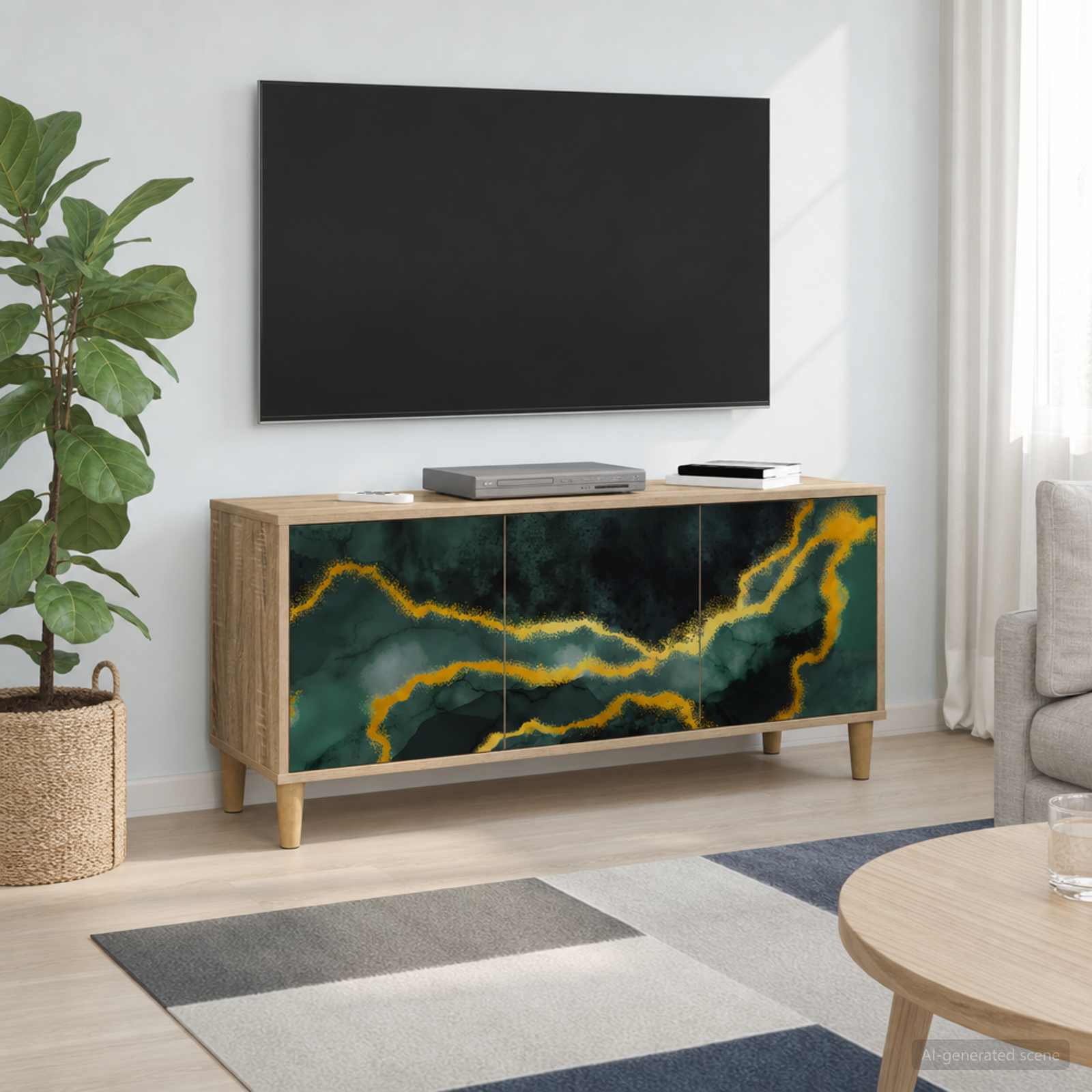vidaXL TV-kaappi WIJHE 102 x 33 x 50 cm Sonoma Tekninen puu