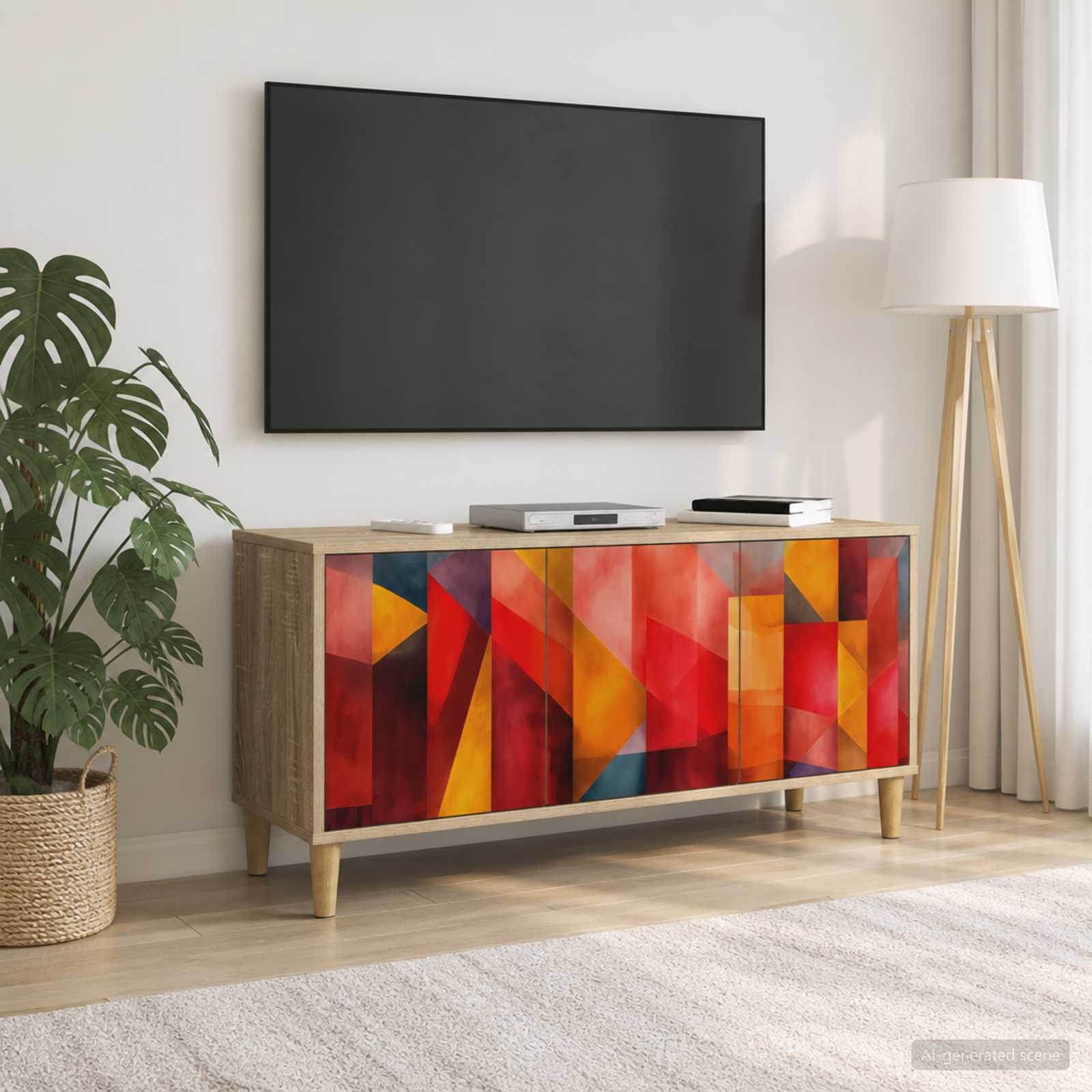 TV omarica HEESCH 102 x 33 x 50 cm Sonoma Inženirski les